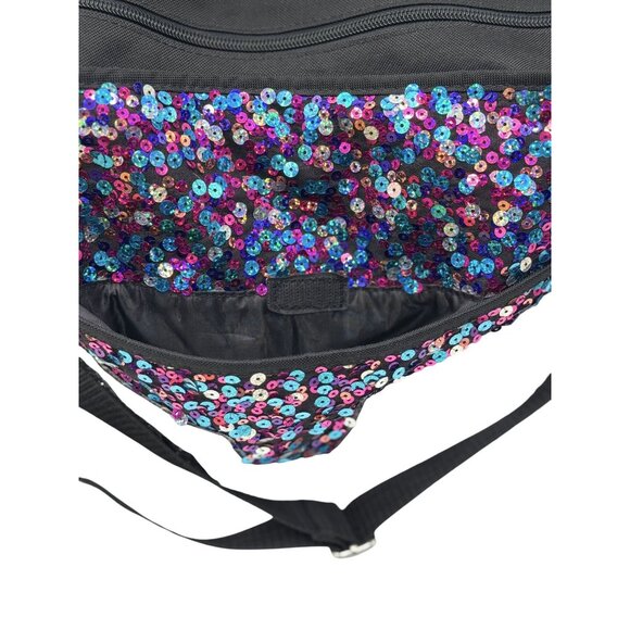 Justice Girls Womens Cross Body Book Bag SEQUIN Backpack Letter Initial M - Picture 8 of 10